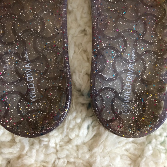 Rainbow Glitter Jelly Slides - Picture 5 of 6